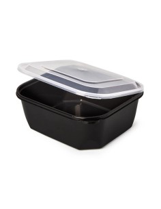 ▷ Envase de Plástico Negro 1.000 cc para Microondas - Envío 24 h.