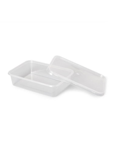 ▷ Envase Rectangular Económico 500 cc PP con Tapa - Envío 24h.