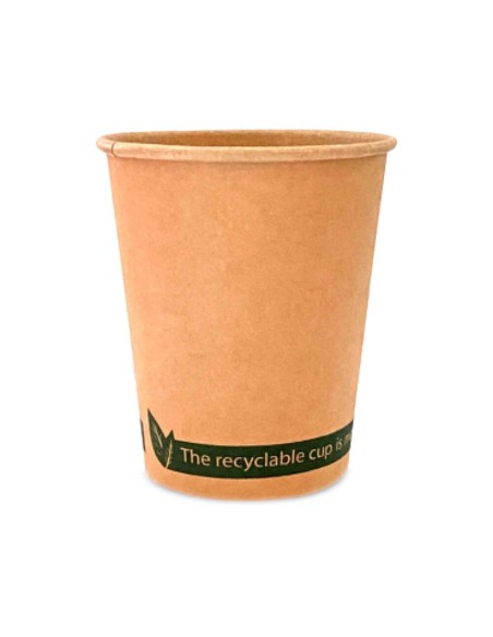 ▶️ Vaso de Cartón Kraft 8 OZ - Envío 24h.
