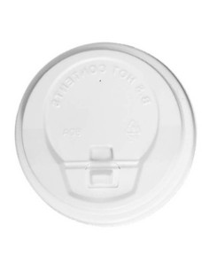 ▶️ Tampa Branca com Fecho para Copos 7 OZ Ø 73 mm.