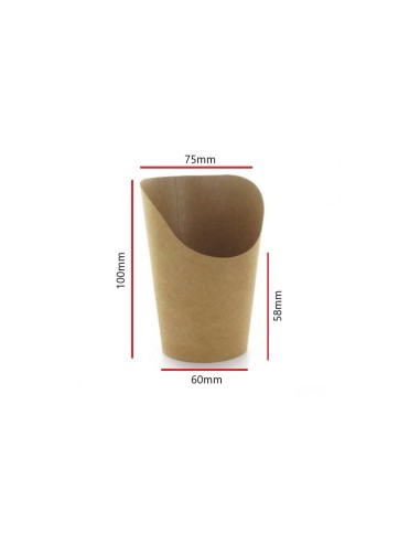 ▷ Envase de papel para Bubble Waflles / Patatas Fritas / Burritos.