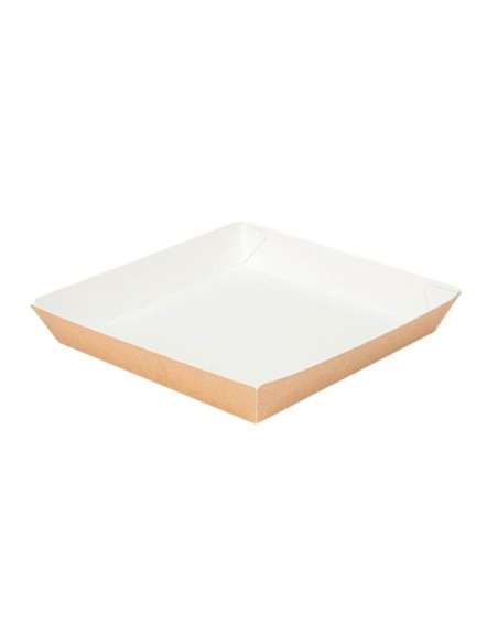 ▷ Bandeja de papel cuadrada 23x23x2,9 cm - Envío 24h.