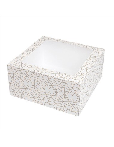 ▷ Caixa para Bolo com Janela 24x24x12cm– Envio Gratuito 24h.