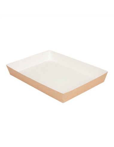 ▷ Bandeja de Papel Quadrada 25,5x18x3,7cm - Envio 24h.