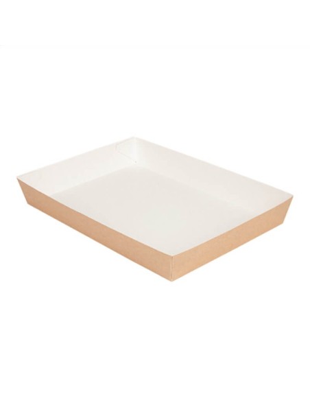 ▷ Bandeja de Papel Quadrada 25,5x18x3,7cm - Envio 24h.