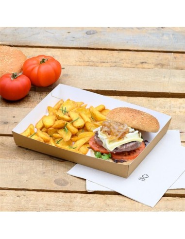 ▷ Bandeja de Papel Quadrada 25,5x18x3,7cm - Envio 24h.