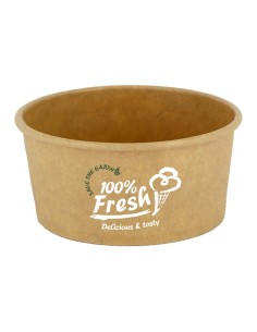 ▷ Pote de Sorvete Marrom 8 OZ 240 ml. - Entrega em 24h.