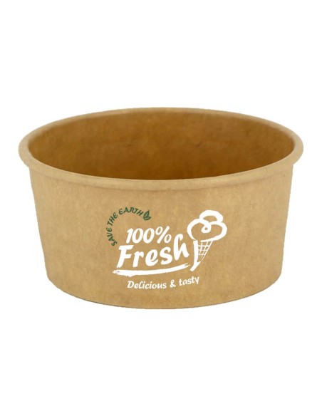 ▷ Tarrina Helado Marrón 8 OZ 240 ml. - Envío 24h.