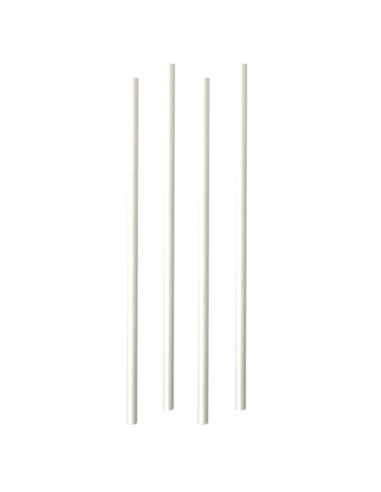 ▷ Cañita de Papel Biodegradable Blanca 210X12 mm - Envío 24h