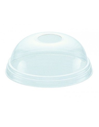 ▷  Tapa PET Cúpula con Agujero Ø 95mm 8/12/16/20 Oz - Envío 24 h.