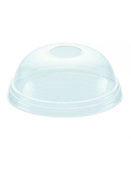 ▷  Tapa PET Cúpula con Agujero Ø 95mm 8/12/16/20 Oz - Envío 24 h.