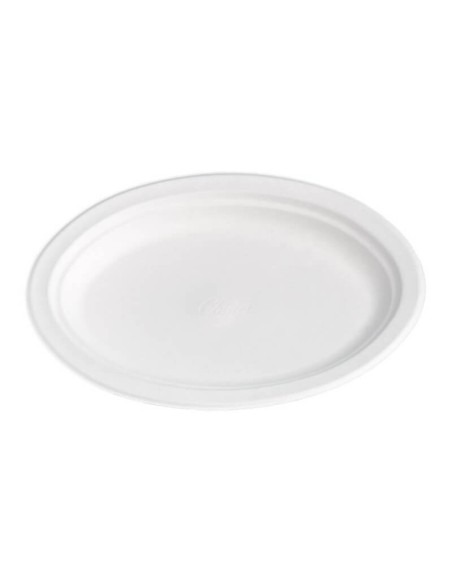 ▷ Prato Oval de Cana-de-açúcar 317x254x24,5 mm - Envases del Mediterráneo