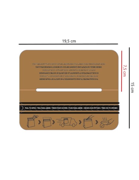 ▷ Fecho para Saco de Papel 19,5x15 cm - Envio 24h.