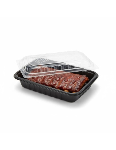 ▷ Bandeja para Meio Costela Preta Descartável - Envio 24h.