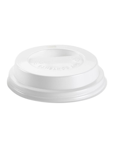 ▶️ Tampa Branca com Fecho para Copos 4 OZ Ø 62 mm.