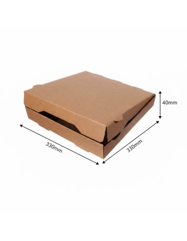 ? Cajas para Pizza Kraft 33x33x4 cm. | Envases para Pizzerías.