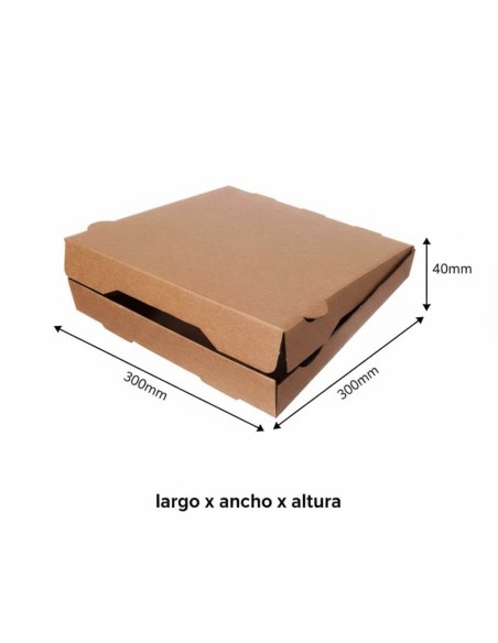 ? Cajas para Pizza Kraft 30x30x4 cm. | Envases para Pizzerías.