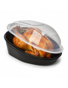 ▶︎ Envase para pollo negro con tapa 242X181X112 mm. (90 Uds.) 2