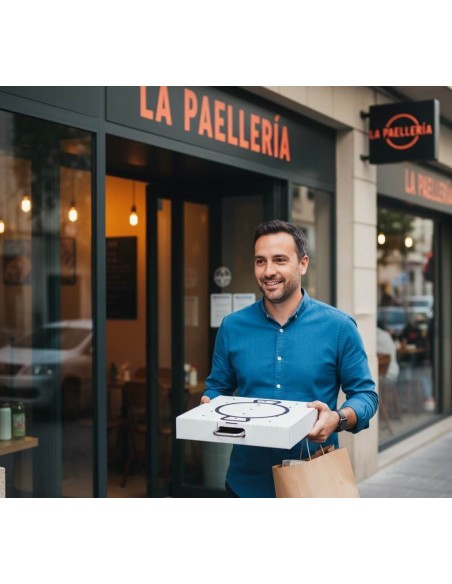 ✅ Cajas para Transportar Paellas 40x40 cm - Envío Gratuito 24h.