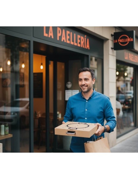✅ Caixa Marrom para Transportar Paellas 40x40 cm - Envio Gratuito 24h.