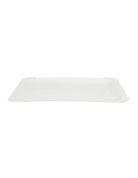 ?️Bandeja de Cartón Blanca 12×19 cm| Bandejas desechables