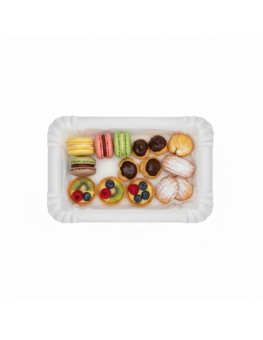 ?️ Bandeja de Cartão Branco 12×19 cm | Bandejas descartáveis