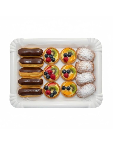 ?️ Bandeja de Cartão Branca 22x28 cm | Bandejas descartáveis