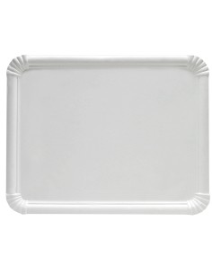 ?️ Bandeja de Cartão Branca 25x34 cm | Bandejas descartáveis
