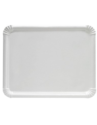 ?️Bandeja de Cartón Blanca 25x34 cm| Bandejas desechables
