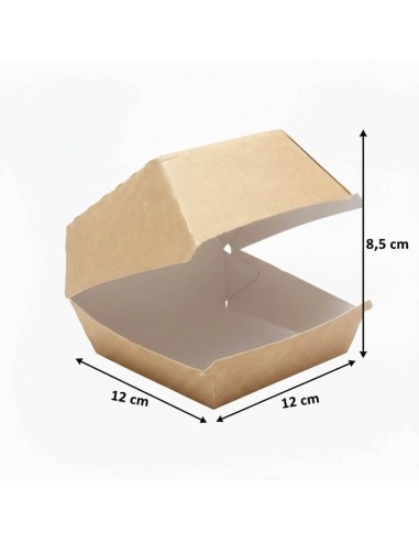 ? Caja Hamburguesa Cartón 12x12x8,5 cm | Envases para Burgers