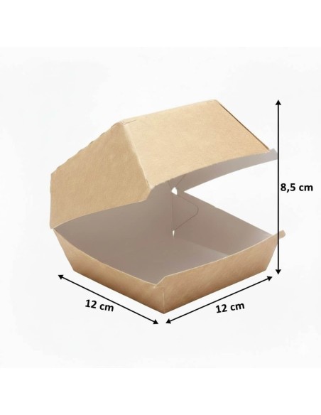 ? Caixa para Hambúrguer em Cartão 12x12x8,5 cm | Embalagens para Burgers