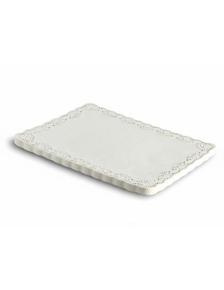 ? Blonda branca recortada 14×24 cm – Apresentação e decoração|