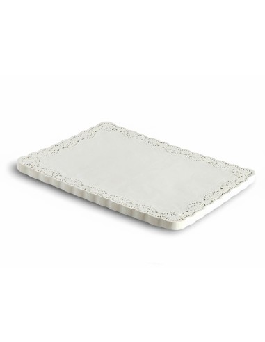 ? Blonda blanca calada 20x30 cm – Presentación y decoración|