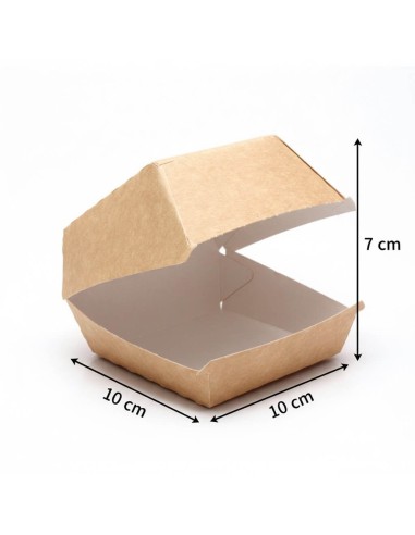 ? Caja Hamburguesa Cartón 10x10x7 cm | Envases para Burgers