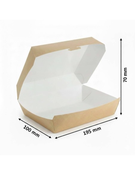 ? Caixa para Hambúrguer em Cartão 12x12x8,5 cm | Embalagens para Burgers