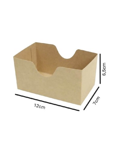 ? Caixa Aberta para Sanduíche 120x70x65 mm | Cartão Kraft |