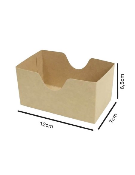 ? Caixa Aberta para Sanduíche 120x70x65 mm | Cartão Kraft |