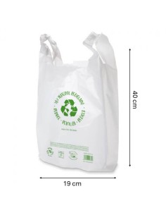 ▷ Saco de Plástico com Alças 30x40 cm. Económico - Envio 24h. 2