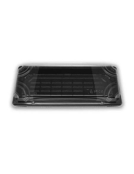 ? Bandeja Sushi Preta com tampa 220X90X20 mm. Envio 24h | ?