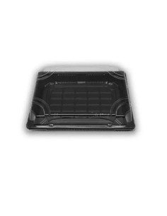 ? Bandeja Sushi Preta com tampa 165X115X20 mm. Envio 24h | ?