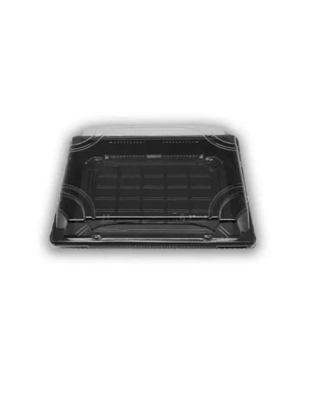 ? Bandeja Sushi Preta com tampa 165X115X20 mm. Envio 24h | ?
