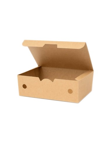 ▶️Caja para fritos pequeña Kraft 375 cc 114x73x45mm (500 Uds.)
