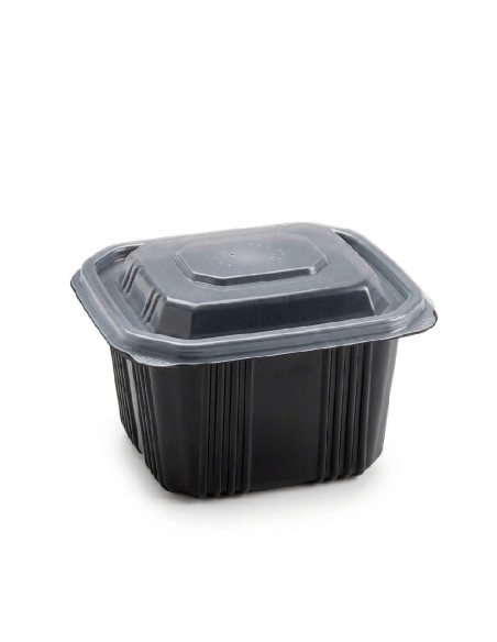 ✅ Envase Desechable Para Microondas Negro 500 cc - Envío 24h.