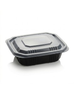 ▷ Envase Plástico para Microondas Negro 1.000 cc - Envío 24h.