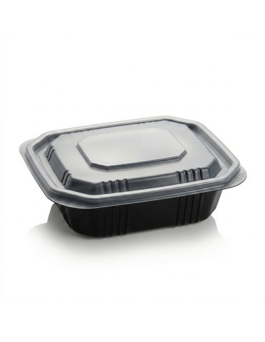 ▷ Envase Plástico para Microondas Negro 1.000 cc - Envío 24h.