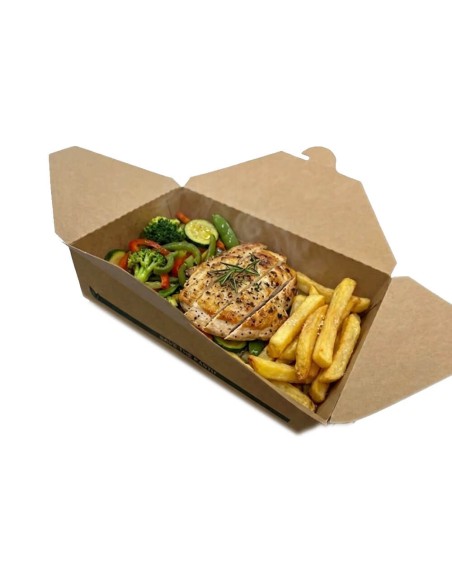 ▷ Caixa de Papel para Comida 1.400 cc - Envases del Mediterráneo.