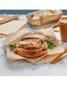 ▷ Papel de Embrulho Antigordura Castanho 28x34 cm - Entrega em 24 h. 2