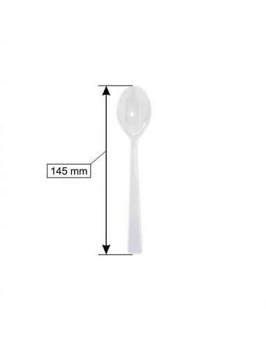 ▶️ Cucharilla transparente reciclable (50 Uds.) - Vajilla desechable