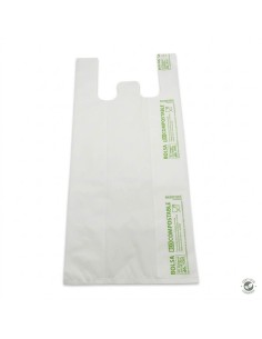 ▷ Bolsa Camiseta Biodegradable y Compostable 30 x 40 cm.