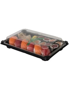 ▷ Bandeja Para Sushi Biodegradável + Tampa - Envio Gratuito 24h.